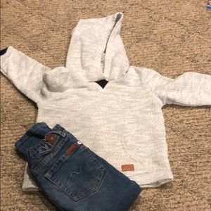 Seven for all man kind jeans and knitted hoodie
